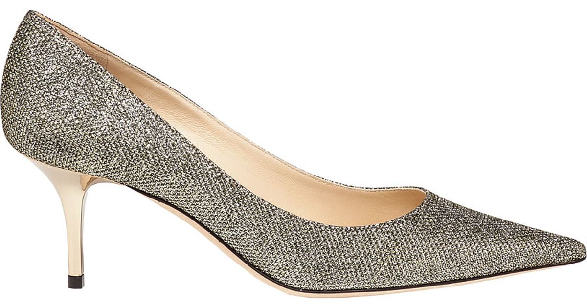 Jimmy Choo Aurora Bronze Glitter Kitten Heel in Metallic Lyst