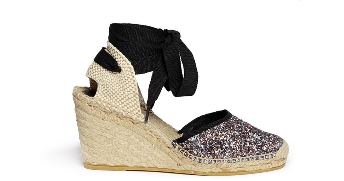 sparkly espadrille sandals