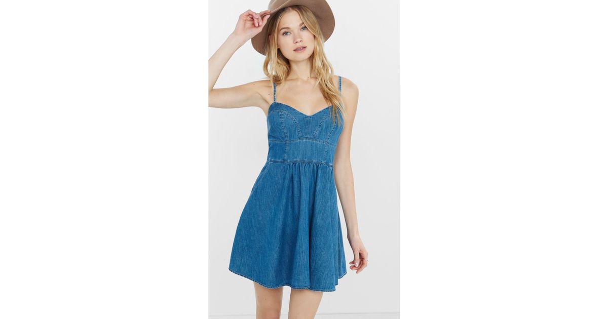 denim sweetheart dress