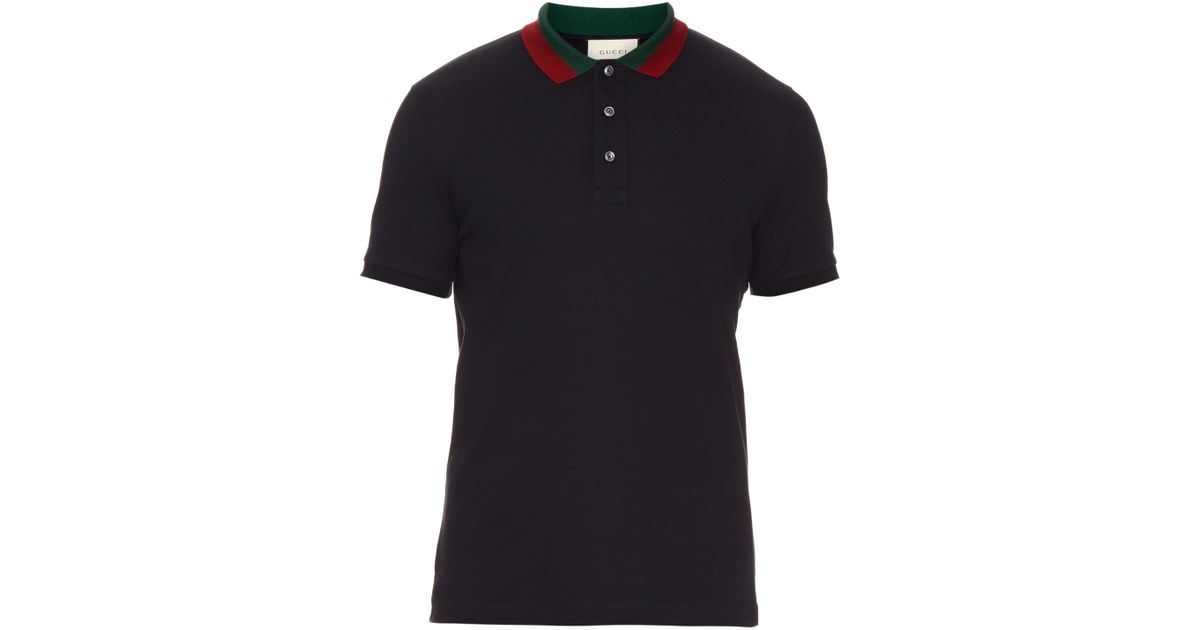 black gucci polo shirt
