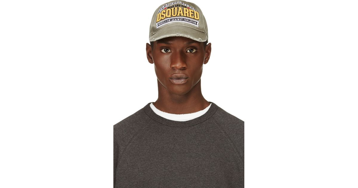 khaki green dsquared cap