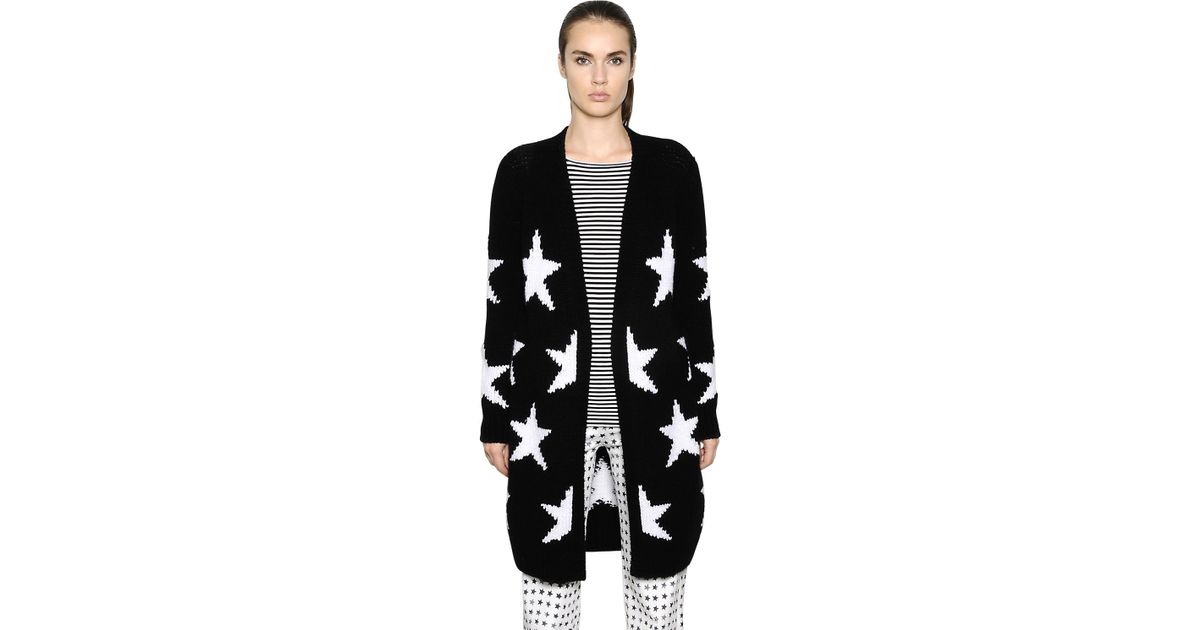black and white star cardigan