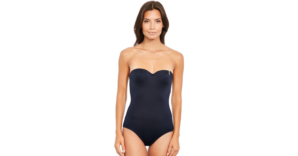 padded strapless swimsuit