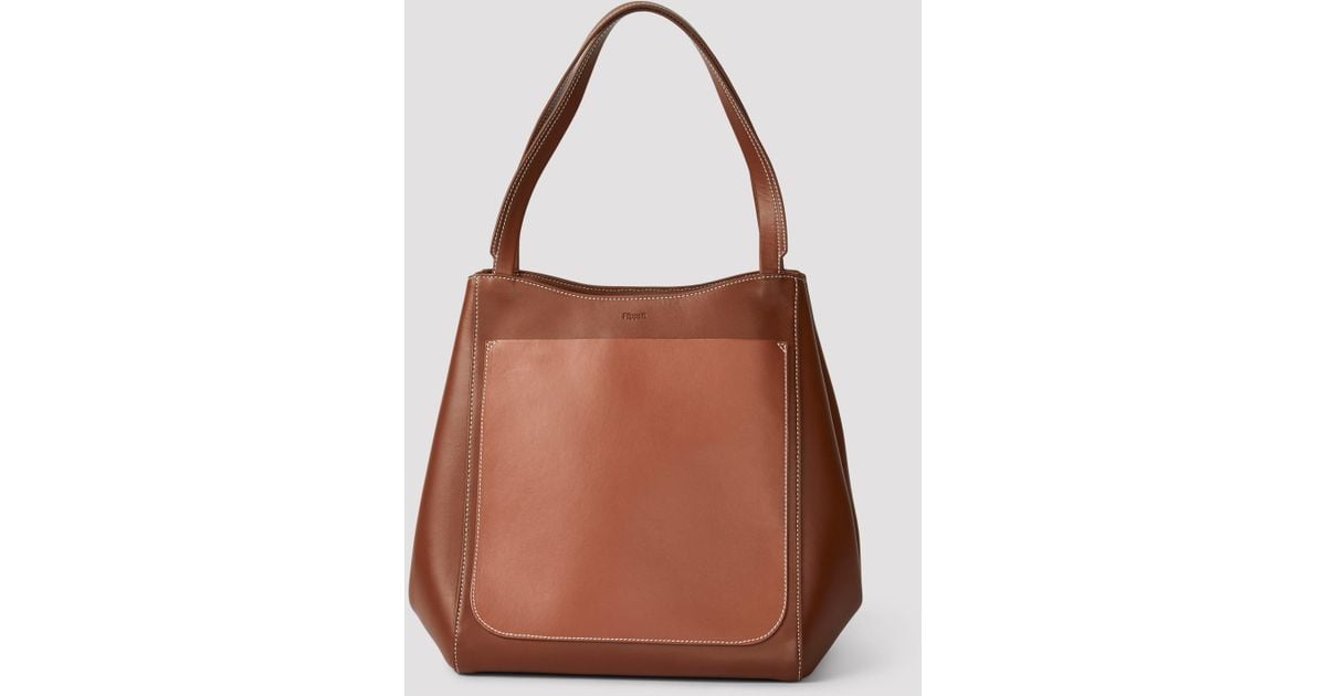 Filippa K Shelby Bucket Mix Leather Bag in Brown | Lyst