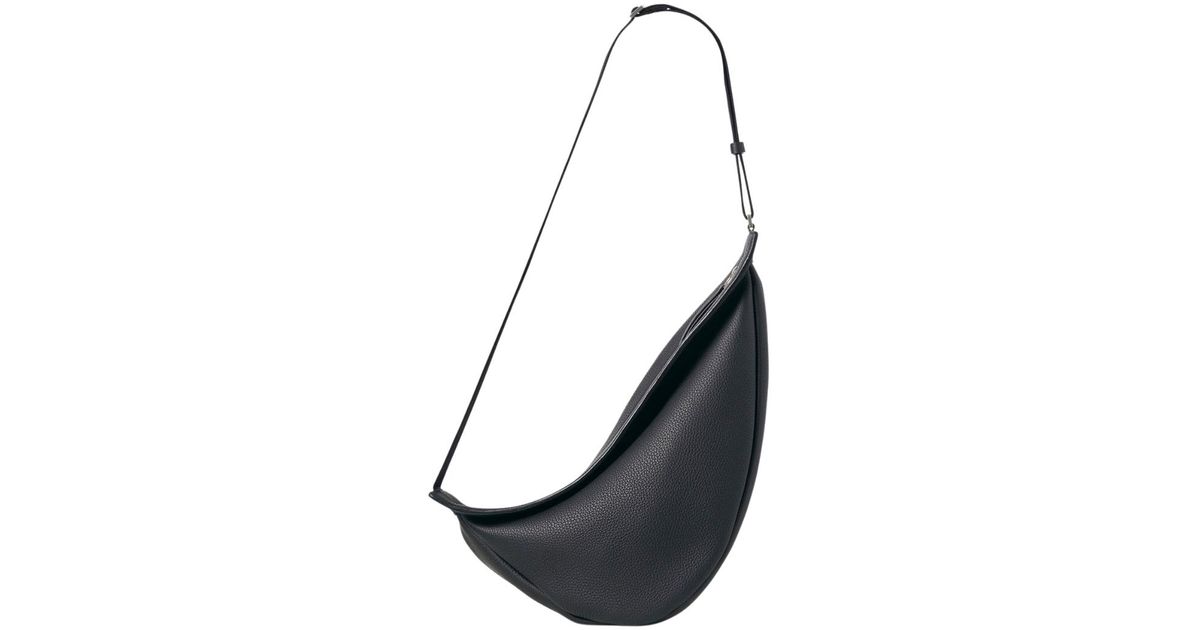 The Row Large Slouchy Banana Bag In Leather in Black Lyst UK