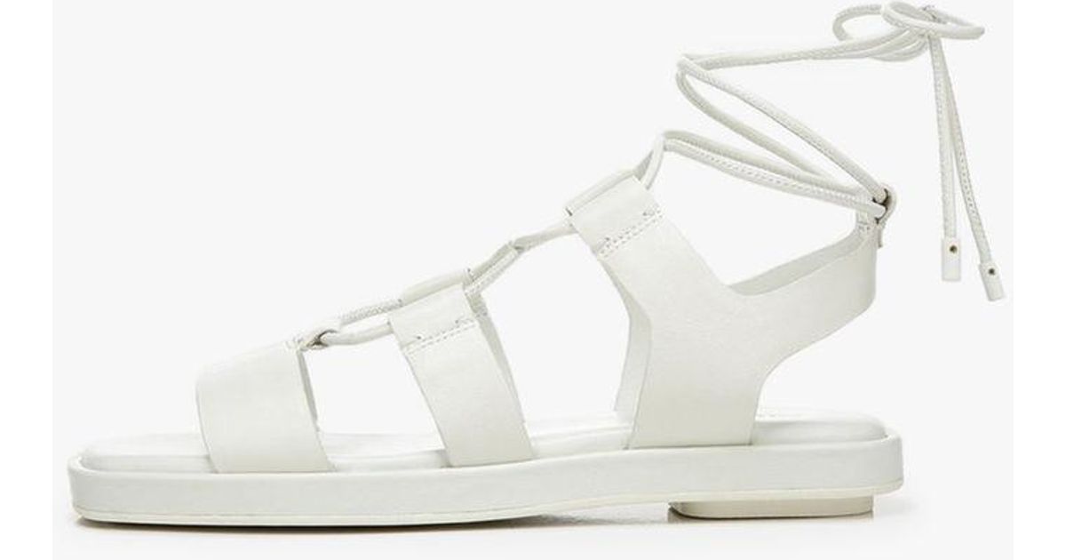 Vince Rockwell Leather Sandals in White - Lyst