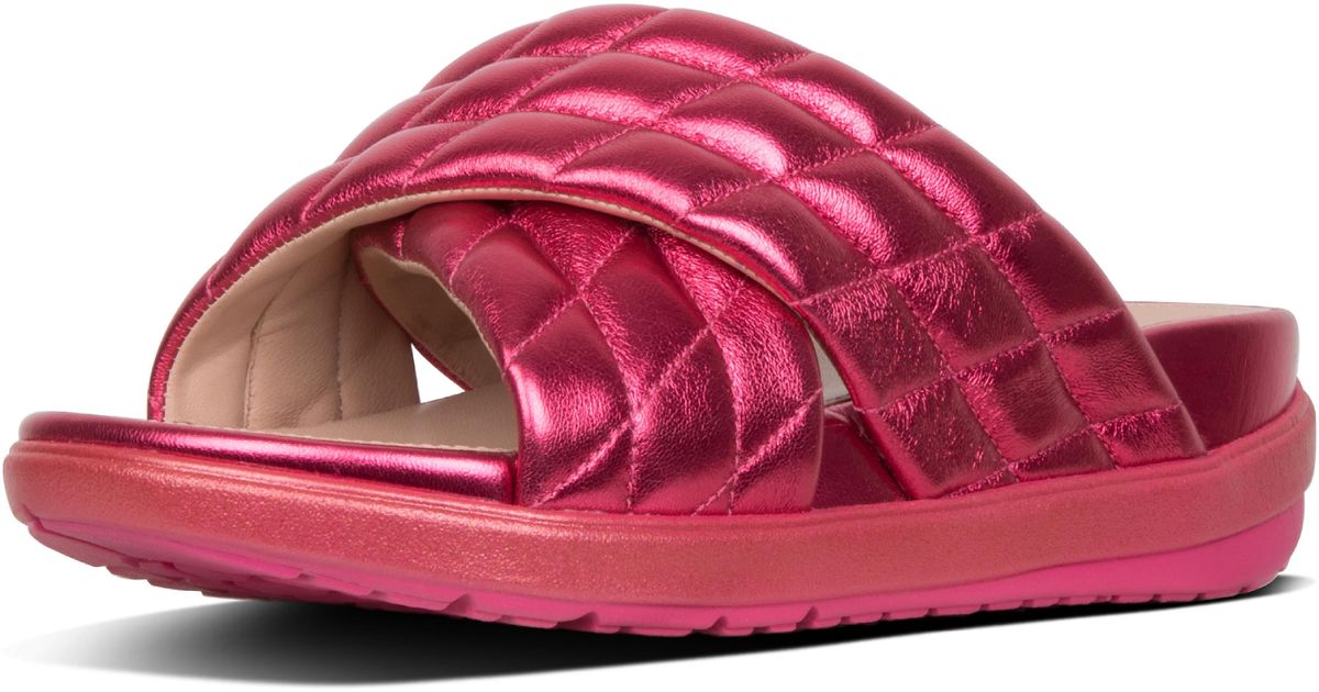 Fitflop Leather Loosh Luxe in Hot Pink (Pink) - Lyst