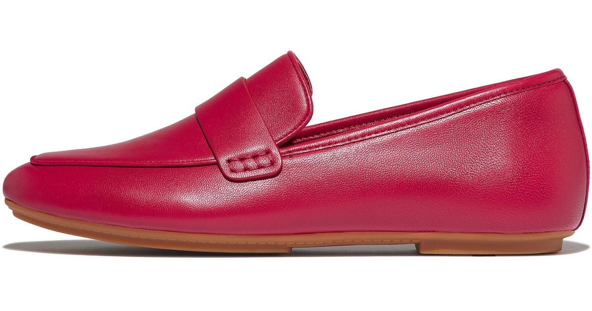 Fitflop Women Delicato Soft Leather Loafers, Markdown in Red Lyst UK