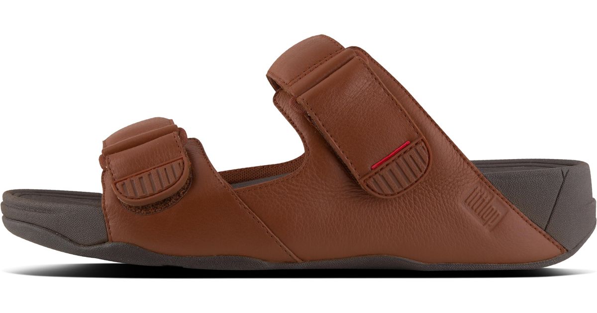 Fitflop Leather Gogh Moc in Dark Tan (Brown) for Men | Lyst