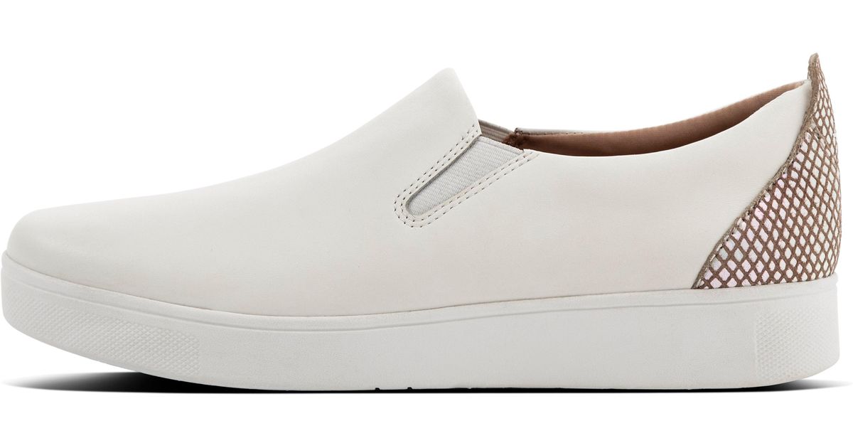 fitflop white leather trainers