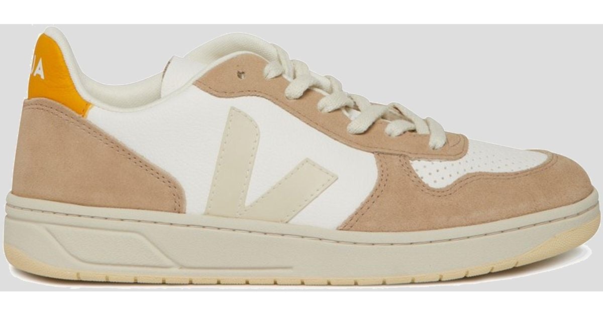 Veja V10 Suede Sneaker In Tan Lyst