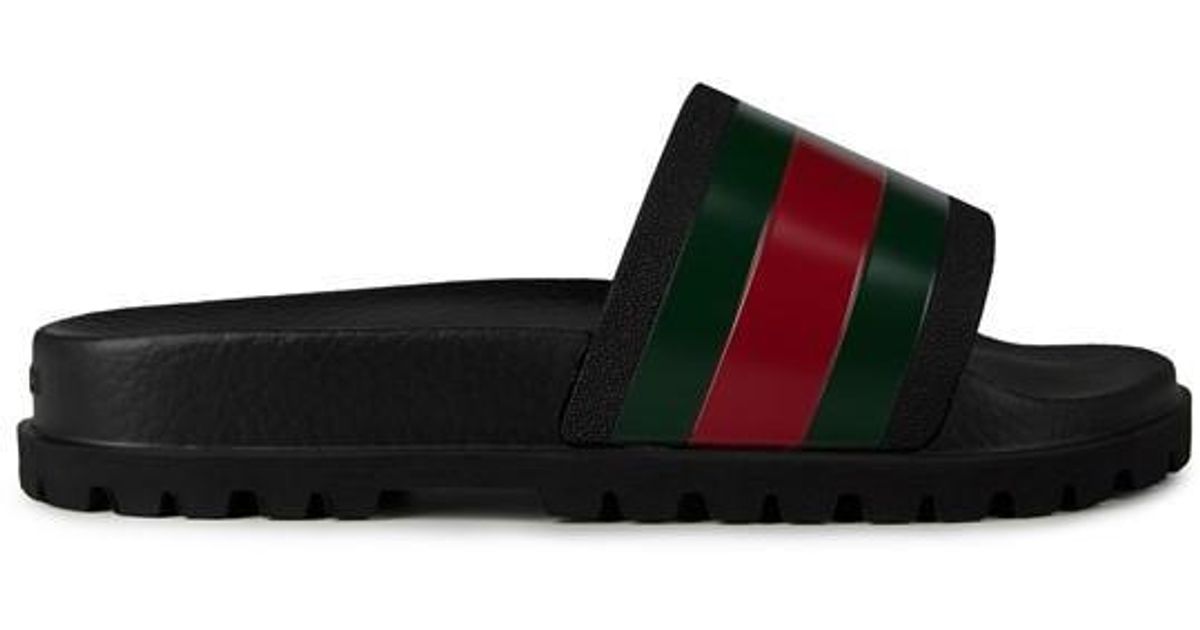 Gucci Sliders Gucci Slides Flannels Gucci Web Rubber Slide Sandals