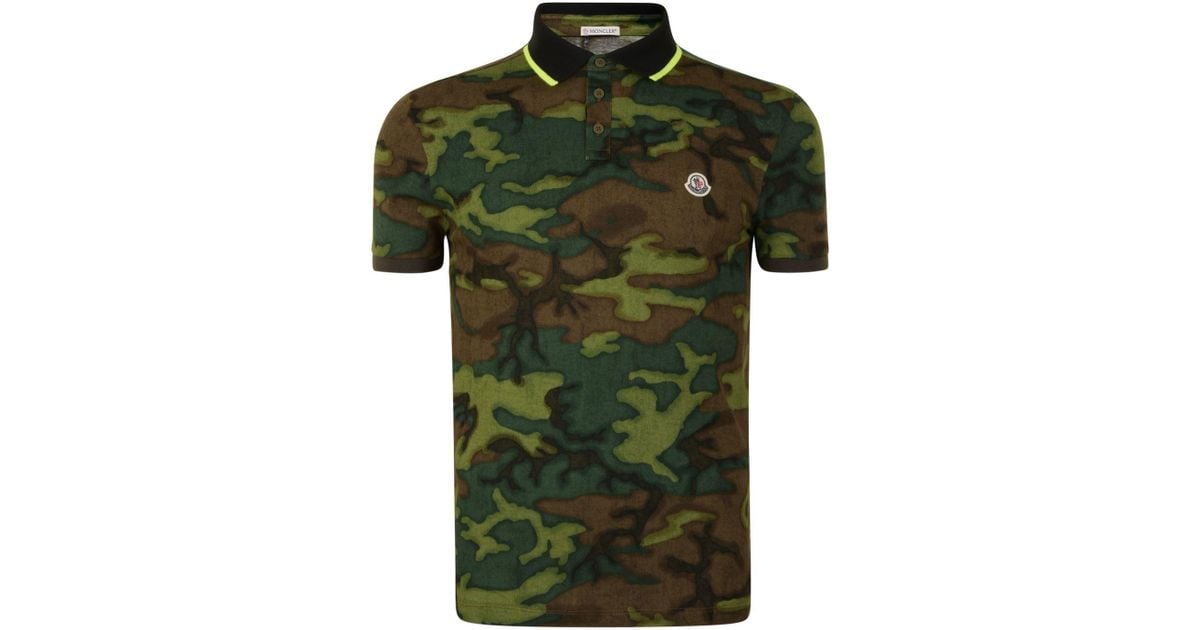 camo moncler polo