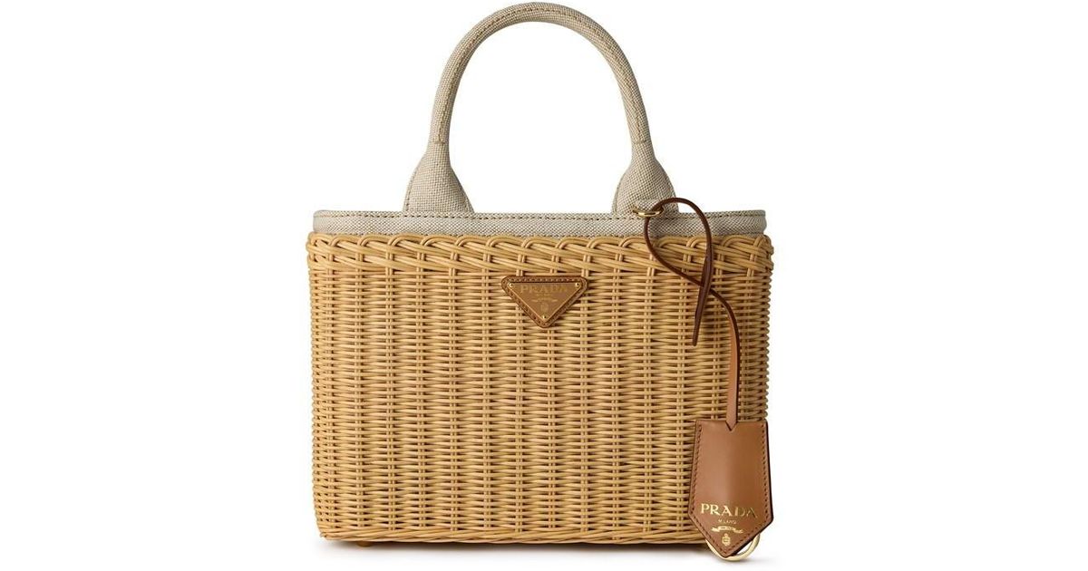 Prada basket tote sale