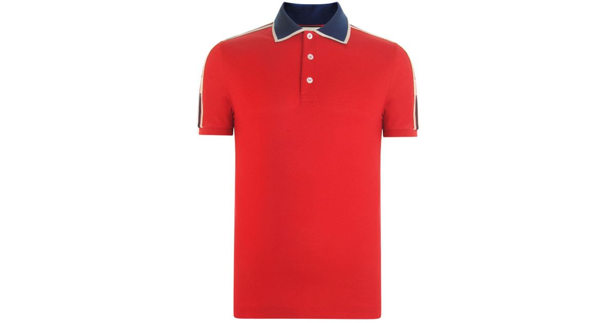 gucci ribbon polo shirt
