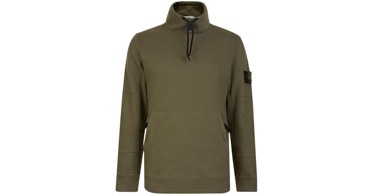 stone island smock funnel sweatshirt