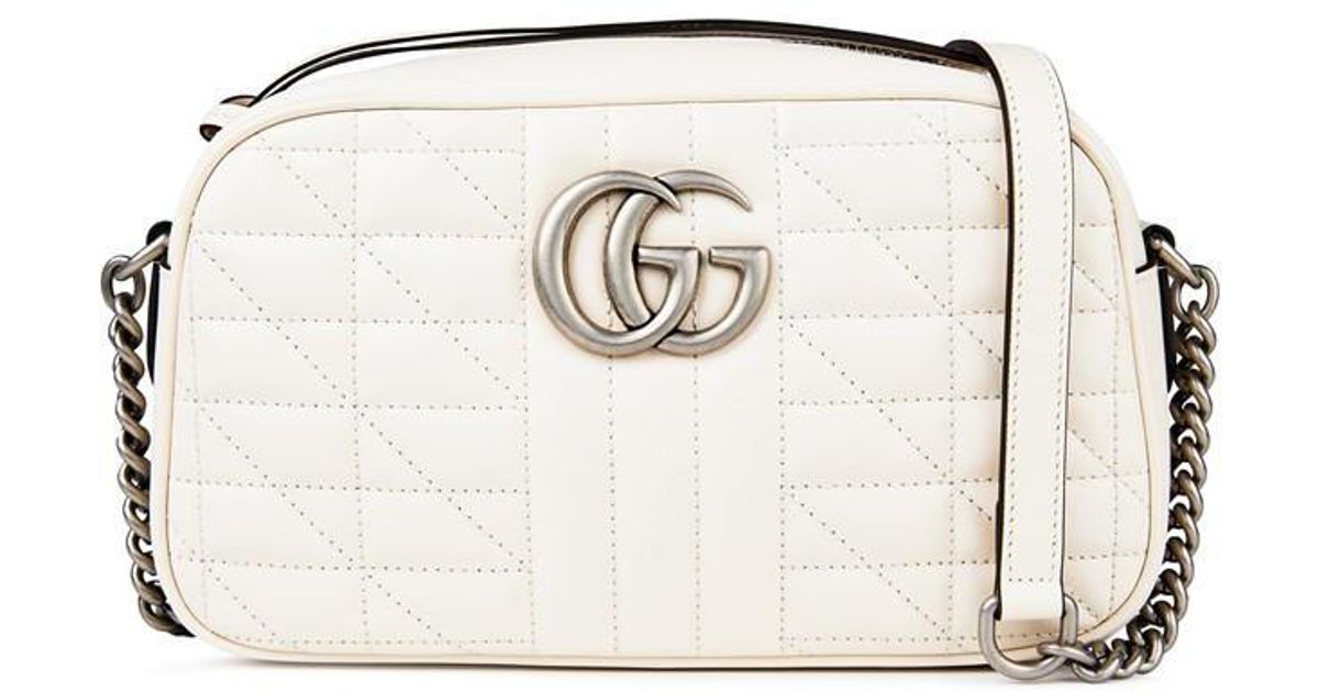 Gucci Marmont 2.0 Camera Bag in White Lyst UK