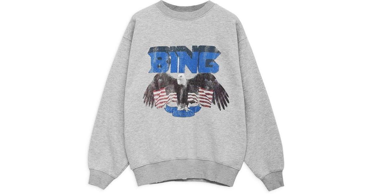 Anine Bing Vintage Sweatshirt in Grey Lyst UK