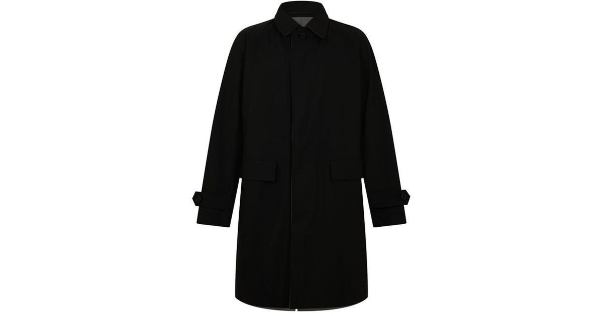 BOSS P Jared Rvs Overcoat in Black for Men | Lyst UK