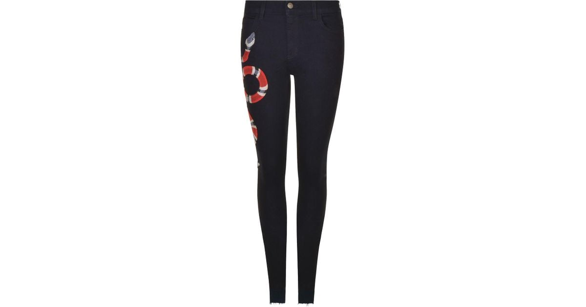 snake skinny jeans