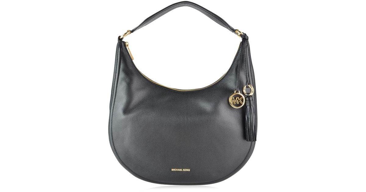 michael kors lydia hobo black