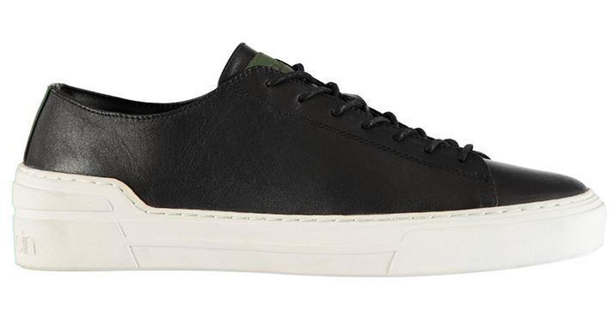 calvin klein leather trainers