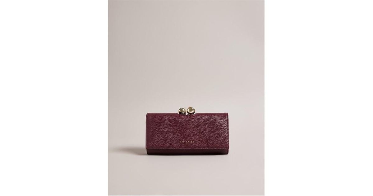 Ted Baker Leather Josiey Crystal Top Purse in Purple Lyst UK