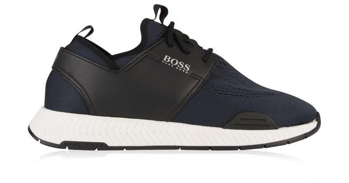boss titanium runner mesh trainers