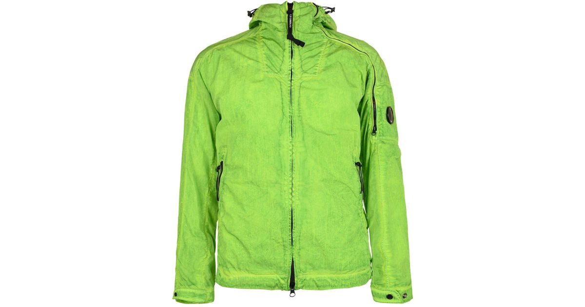 C P Company Synthetic Chrome Recolour Hooded Jacket in Sulphur (Green) for  Men - Lyst