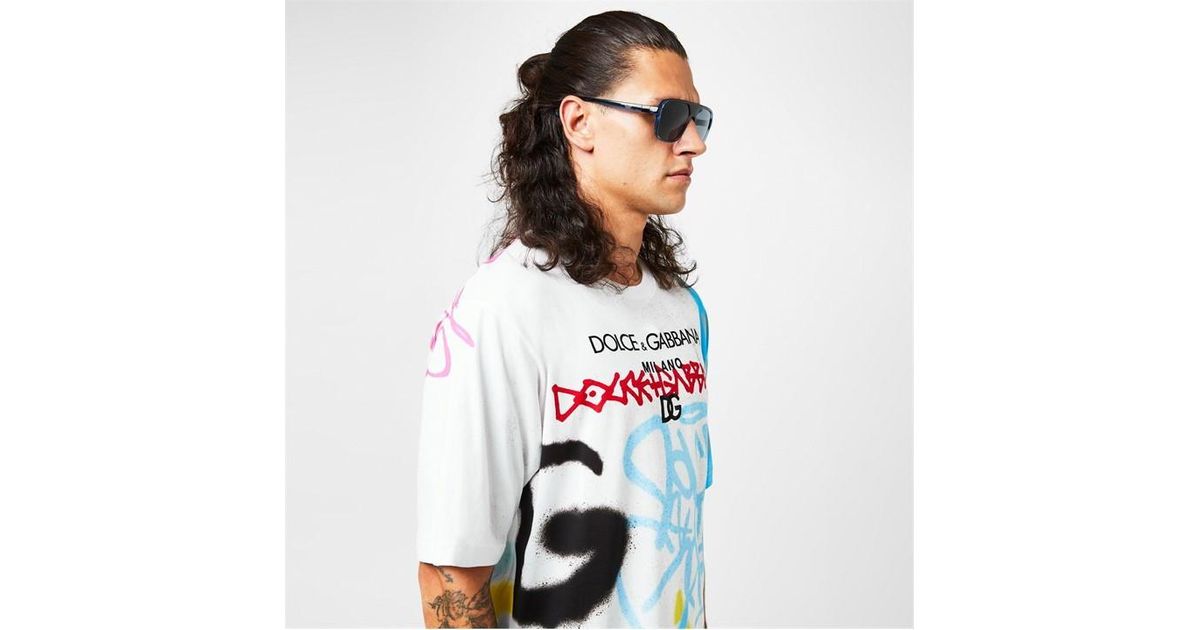 Dolce & Gabbana Oversized Sunglasses in White for Men | Lyst UK