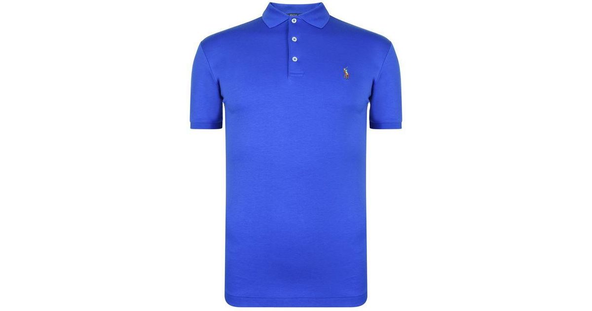 slim pima logo polo shirt