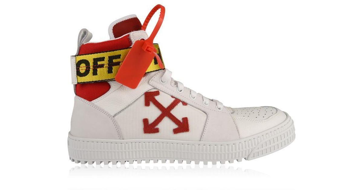 off white industrial high top trainers