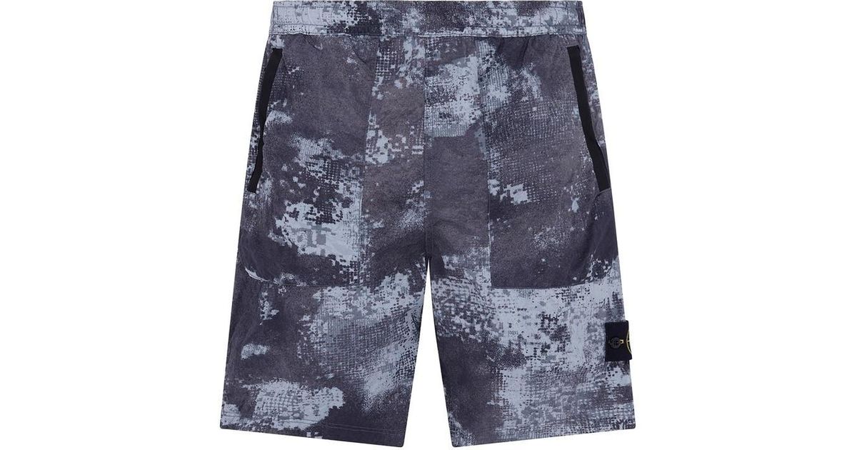 Stone island camo shorts sale