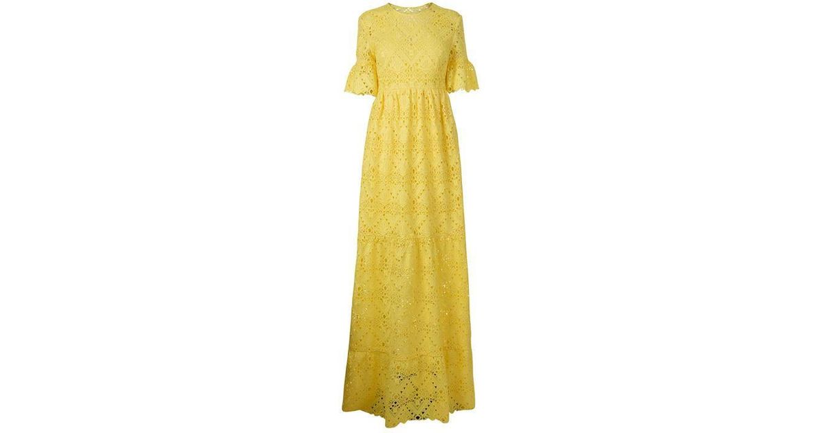 yellow lace maxi