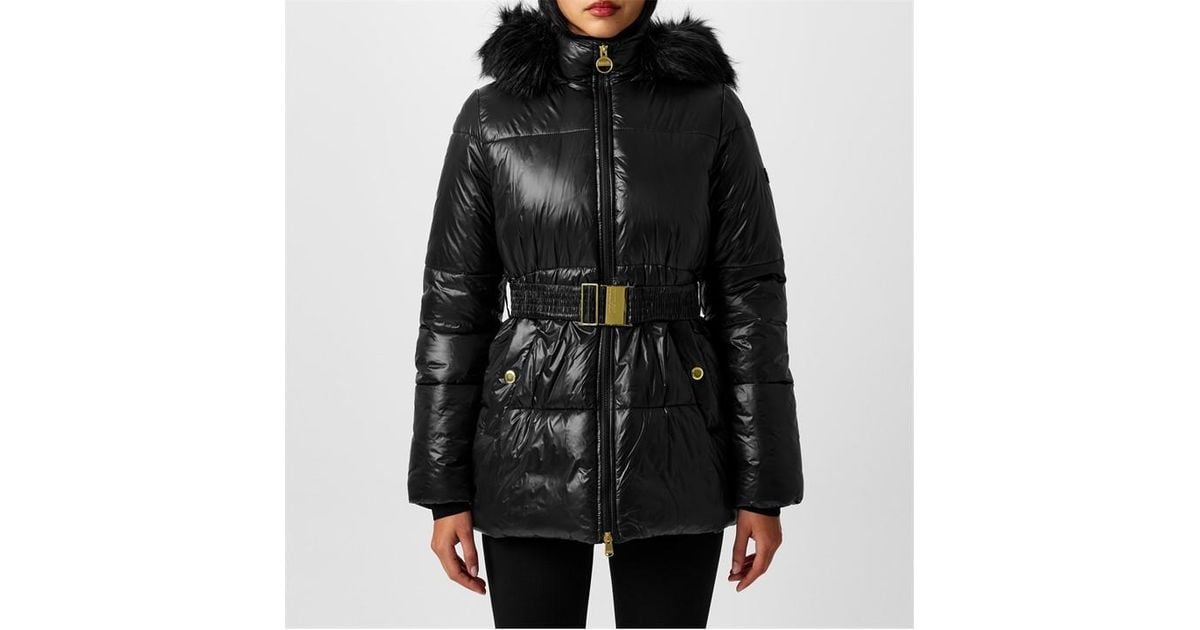 Barbour Saskia Puffer Jacket in Black Lyst UK