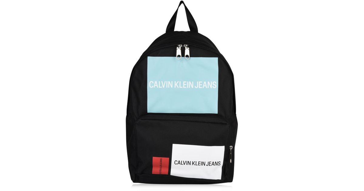 calvin klein jeans patch backpack