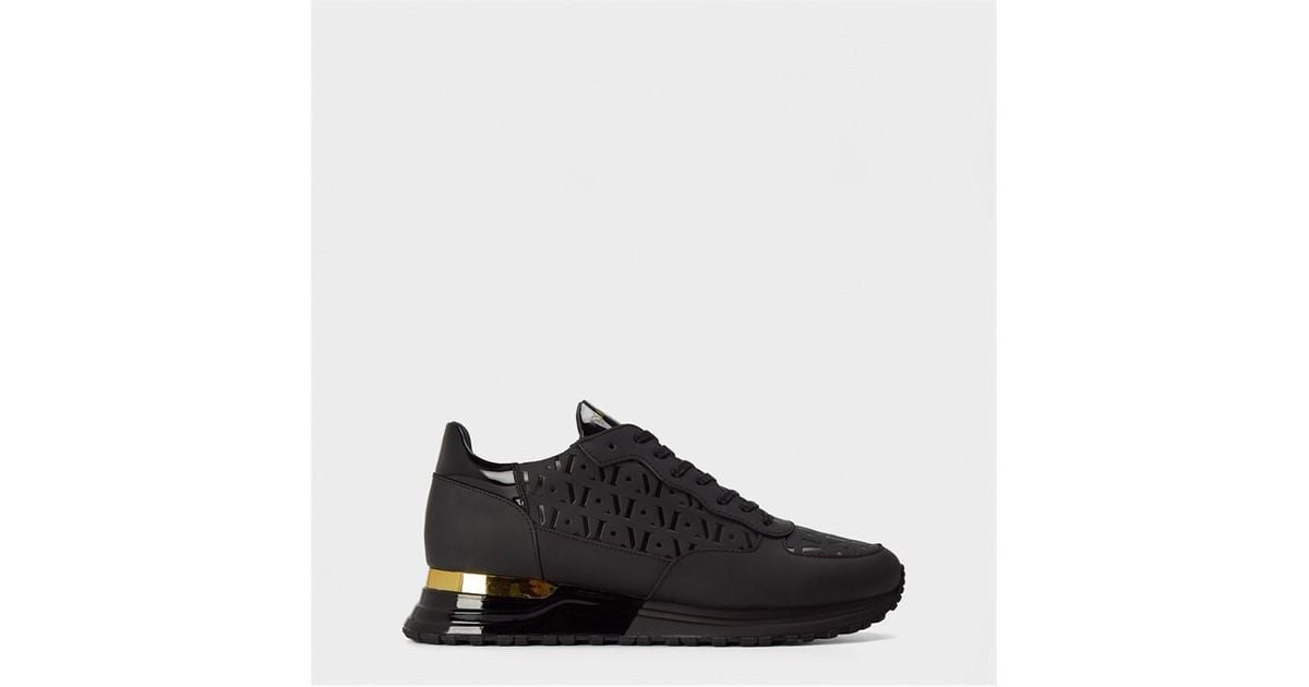 Grey Popham Gas Gold Mallets Mallet Mono Popham Trainers In Black