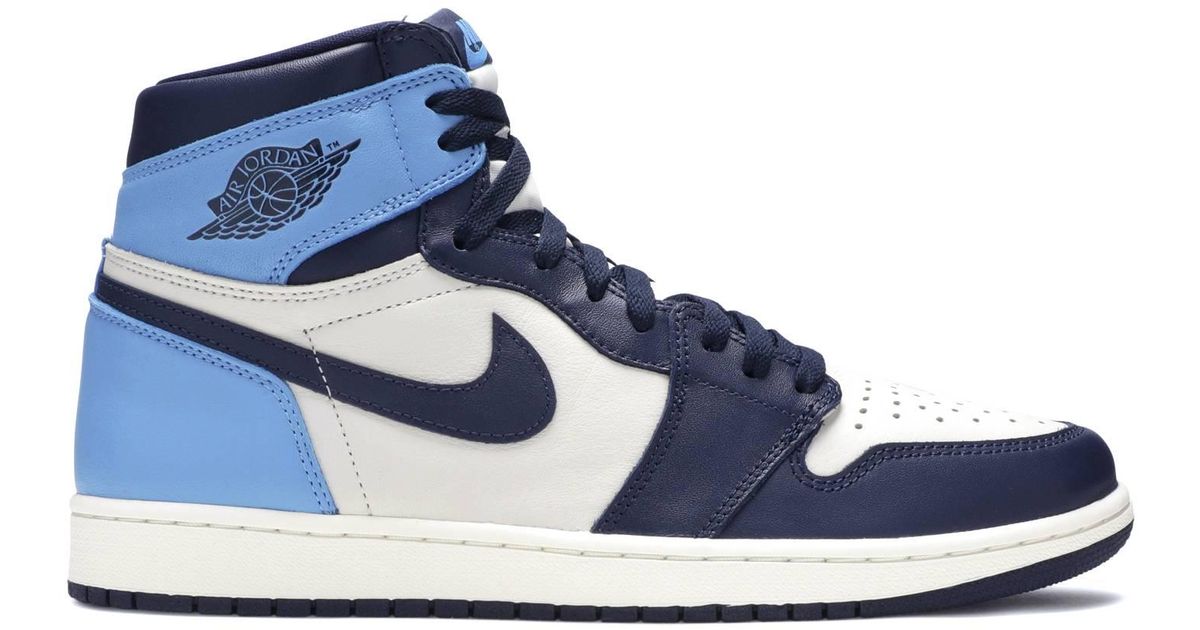 Nike 1 Retro High Og 'obsidian, Unc' in Blue for Men - Lyst