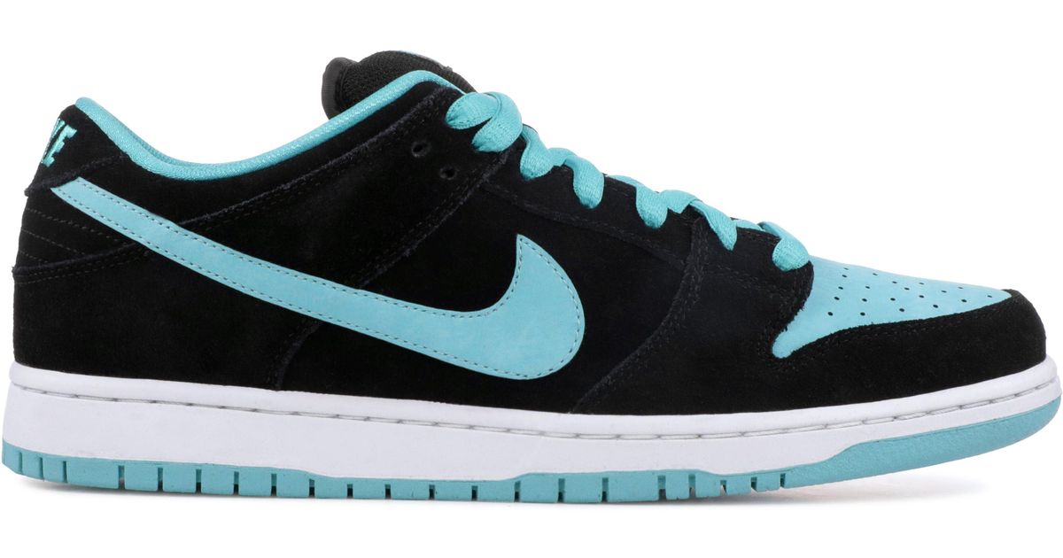 blue nike dunks clear swoosh