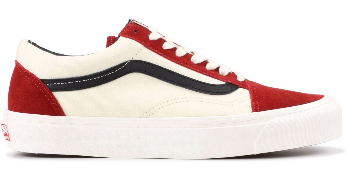 vans red and cream