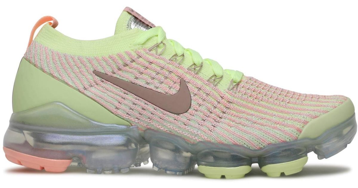 Nike Wmns Air Vapormax Flyknit 3 'barely Volt Pink' in Yellow - Lyst