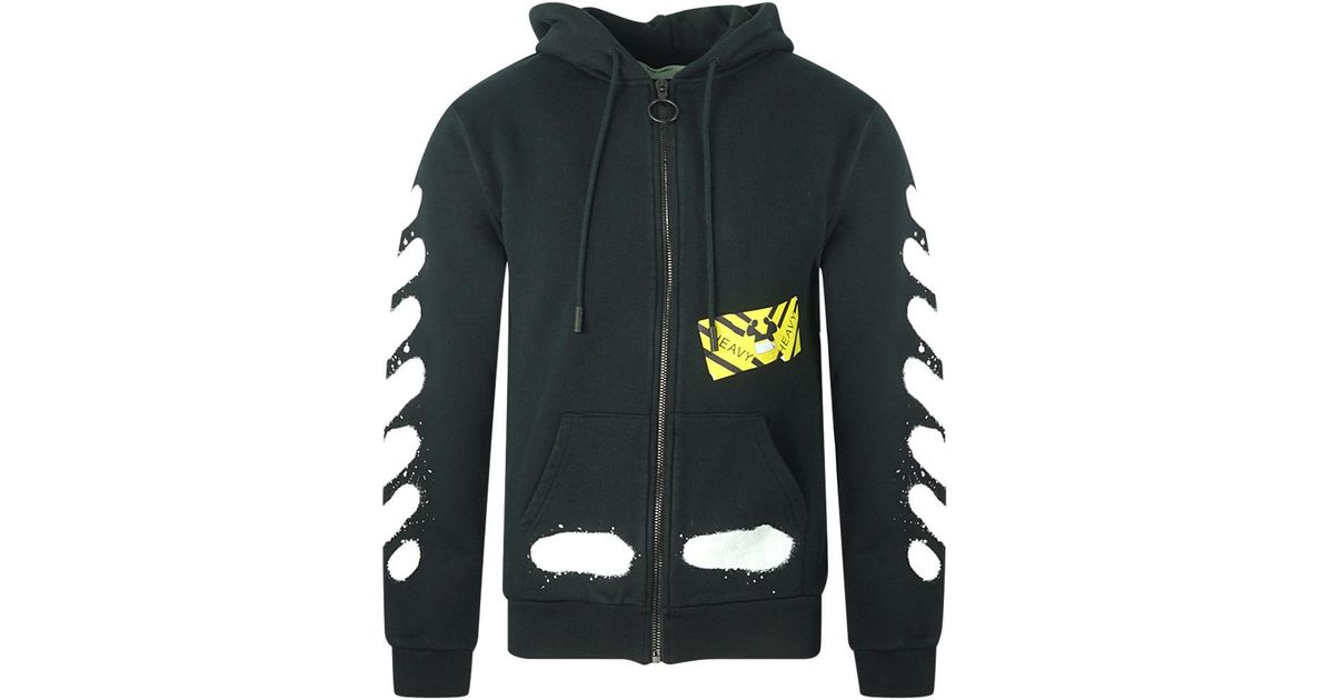 Off white top diagonal spray hoodie