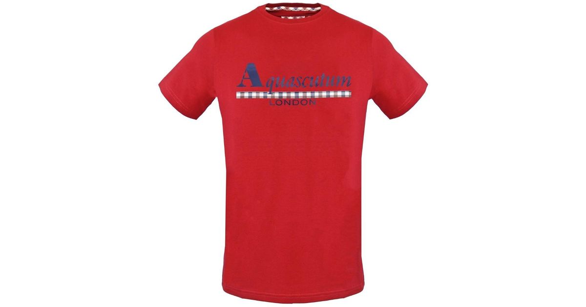 aquascutum check t shirt