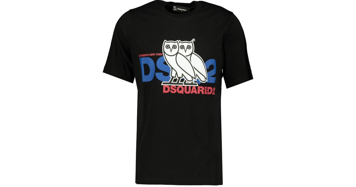 DSquared² X Ovo Logo T-shirt in Black for Men | Lyst