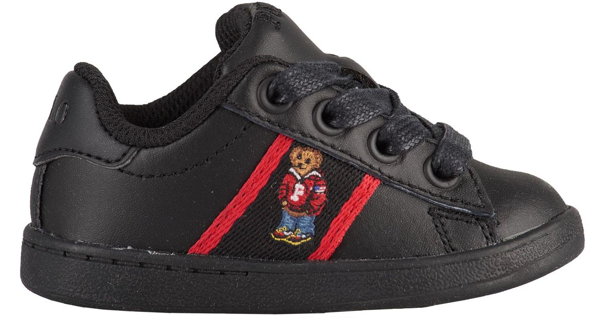 polo shoes black and red