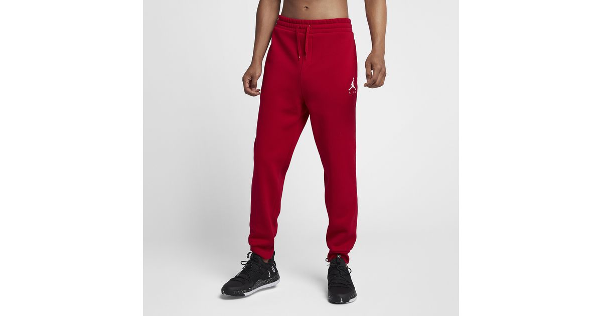 jordan jumpman air fleece pants red
