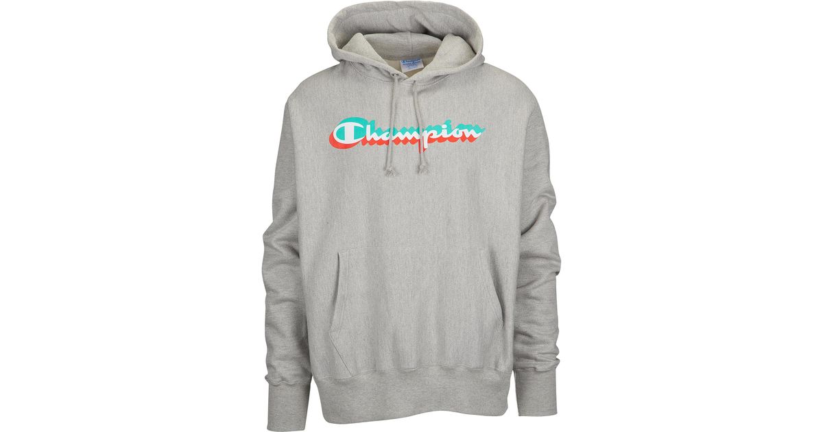 Champion Cotton Shadow Hoodie in Grey 