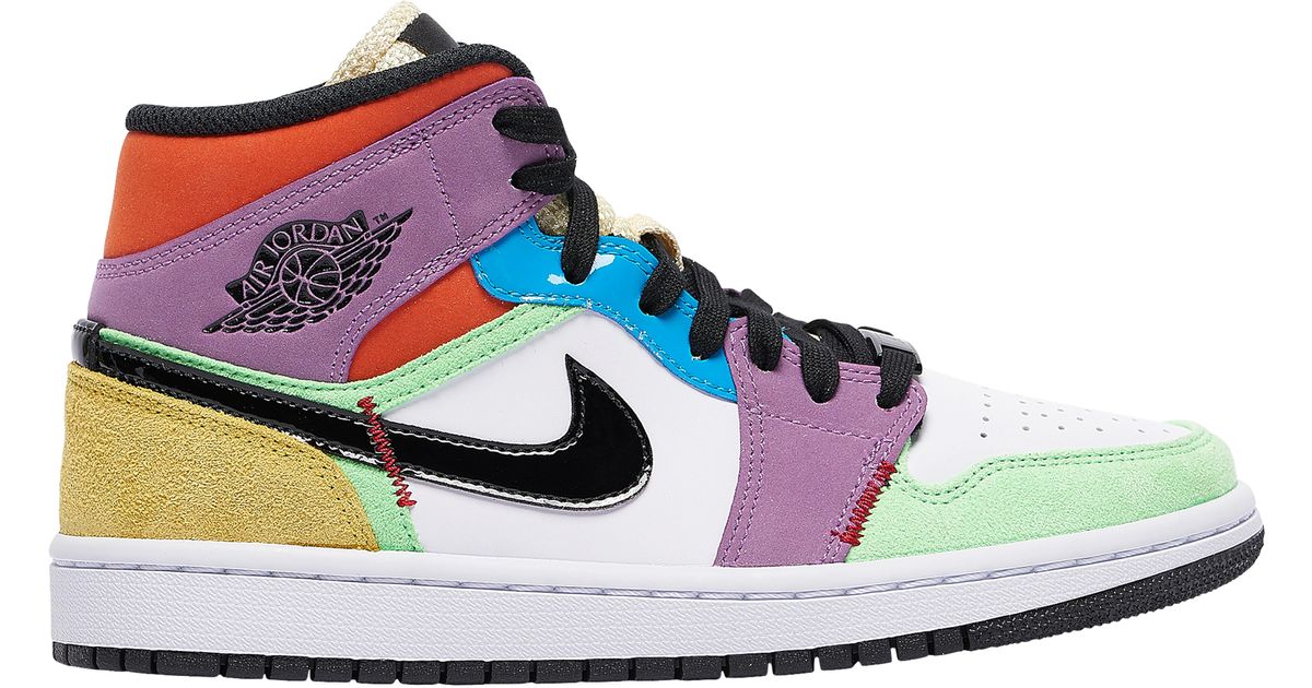 Nike Leather Aj 1 Mid Se Basketball Shoes Lyst