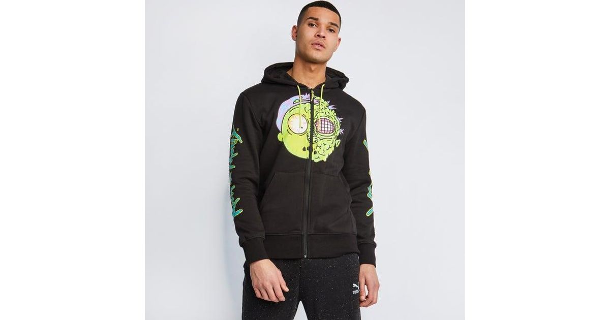 PUMA Black X Rick Morty Full Zip Hoodie Hoodies for men