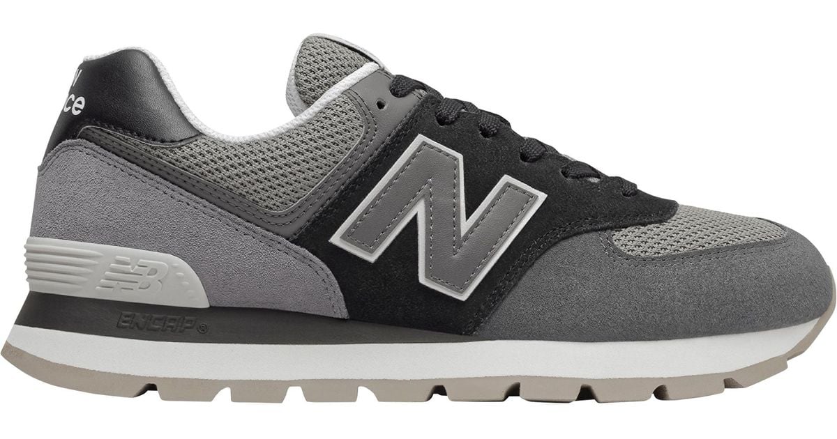 New Balance Suede 574 rugged - Shoes in Black/Grey/White (Black) for ...